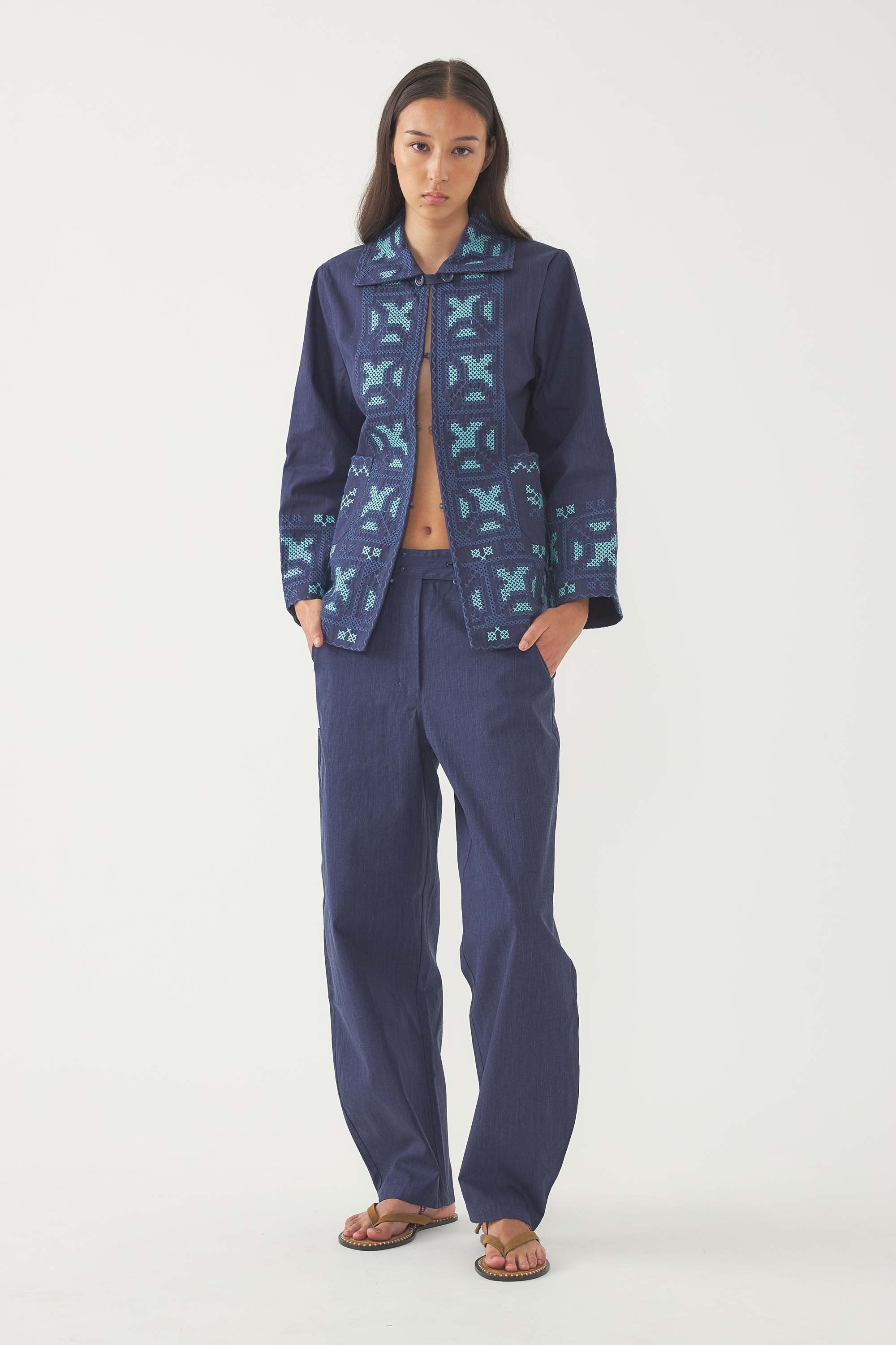 Embroidered Pants Berenice